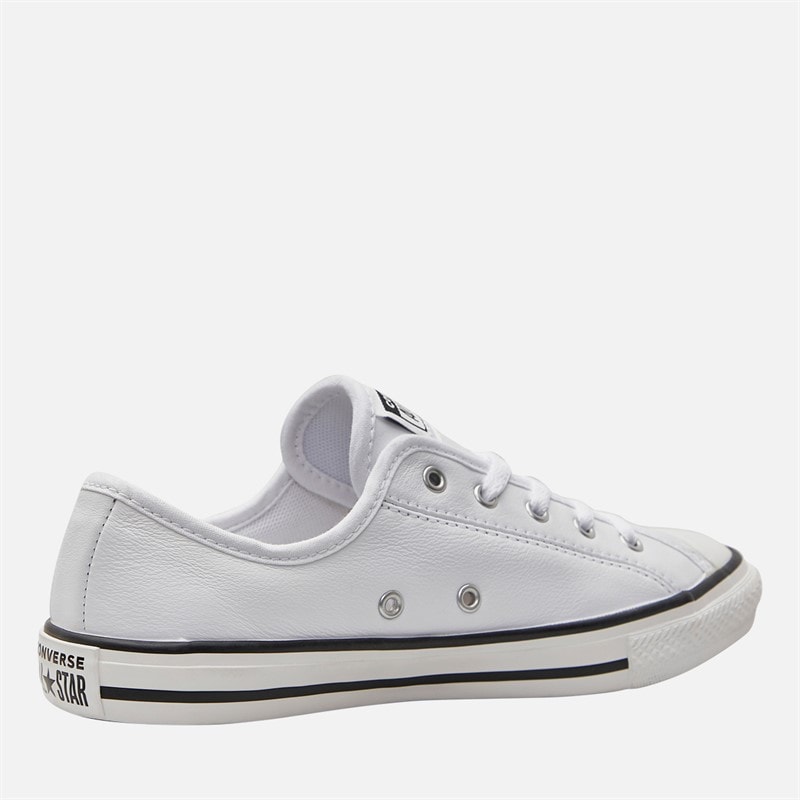 Converse Womens Chuck Taylor All Star Dainty Canvas Trainers White/Black/White - Image 5