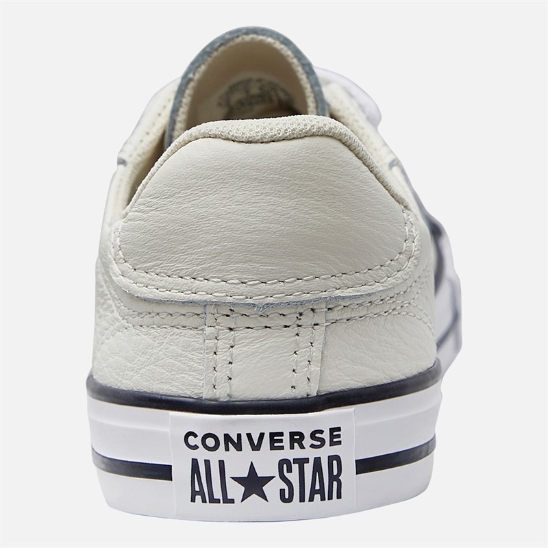 Converse Womens Chuck Taylor All Star Dainty Lucky Leather Trainers Egret/Black/White - Image 4