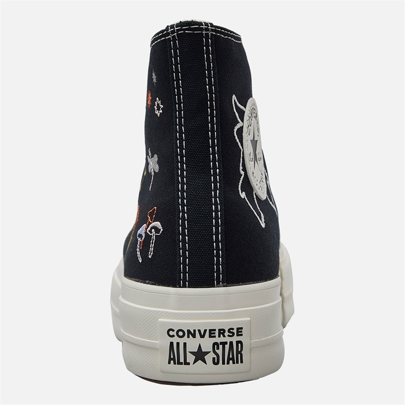 Converse Womens Chuck Taylor All Star Hi Lift Platform Enchanted Garden Trainers Black/Black/Egret - Image 3