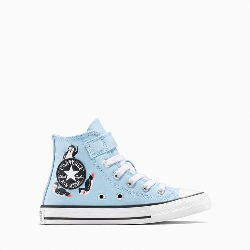 Converse Kids Chuck Taylor All Star Hi Penguin Easy On Trainers Blue It/Black/White - Image 1