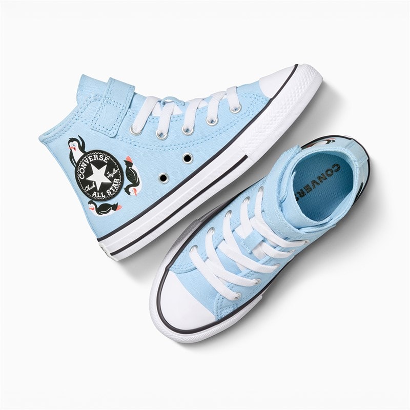 Converse Kids Chuck Taylor All Star Hi Penguin Easy On Trainers Blue It/Black/White - Image 4