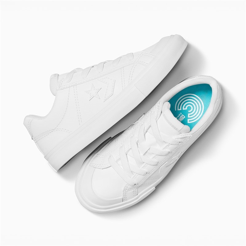 Converse Kids Sport Casual Easy On Trainers White/White/White - Image 4