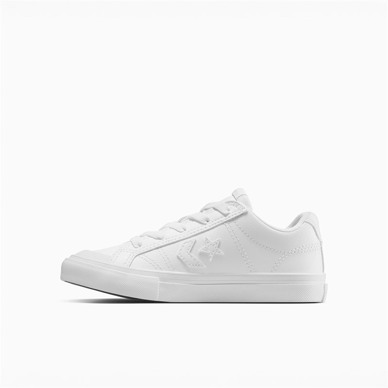 Converse Kids Sport Casual Easy On Trainers White/White/White - Image 5