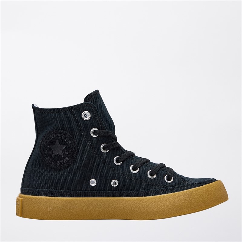 Converse Chuck Taylor All Star Hi Trainers Black/Black/Gum - Image 2