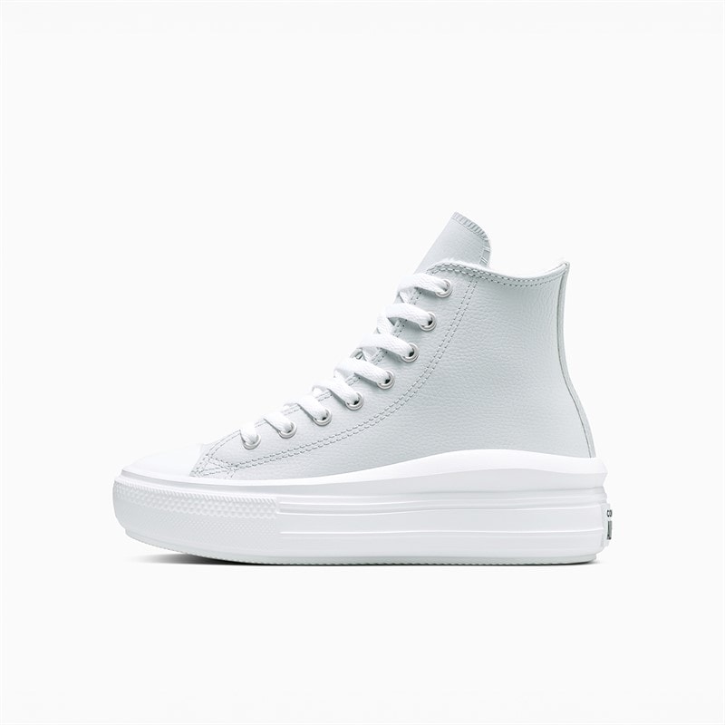 Converse Junior Chuck Taylor All Star Move Platform Fuzzy Lining Trainers Just Chill/White/Just Chill - Image 5