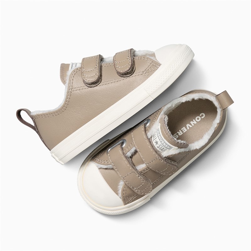 Converse Infant Chuck Taylor All Star Fuzzy Lining Easy-On Trainers Vintage Cargo/Egret/Egret - Image 4