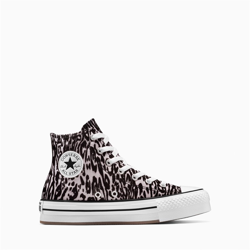 Converse Junior Chuck Taylor All Star Hi Eva Lift Platform Trainers Frozen Thistle/White/Black - Image 1