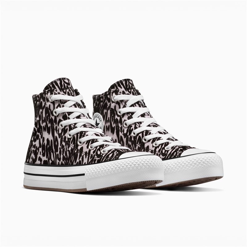 Converse Junior Chuck Taylor All Star Hi Eva Lift Platform Trainers Frozen Thistle/White/Black - Image 3