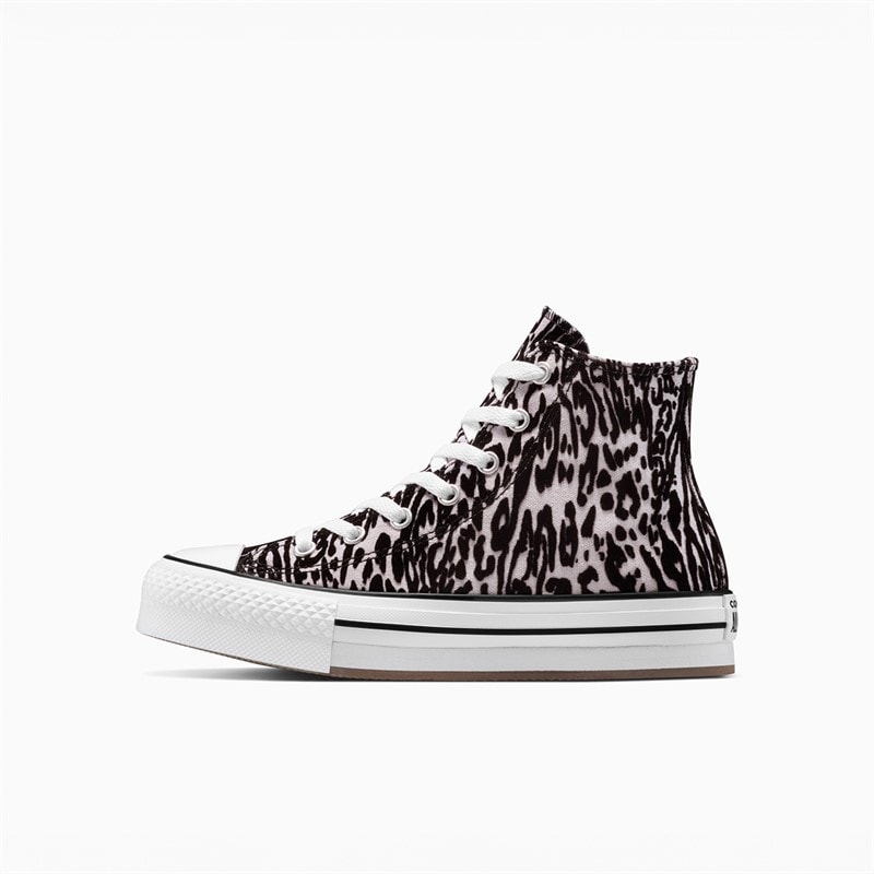 Converse Junior Chuck Taylor All Star Hi Eva Lift Platform Trainers Frozen Thistle/White/Black - Image 4