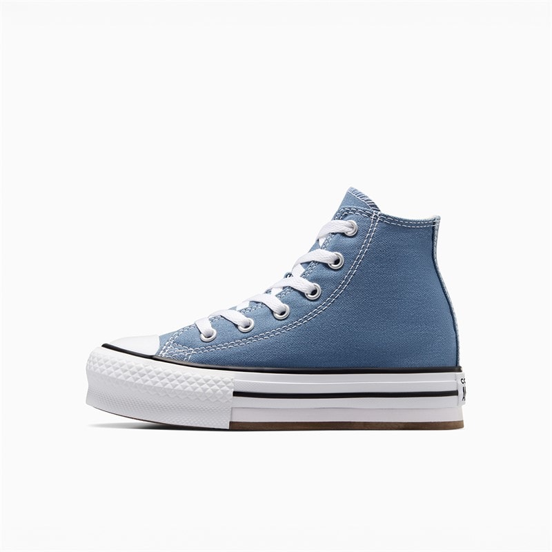 Converse Kids Chuck Taylor All Star Hi Eva Lift Platform Trainers Lakeside Blue/White/Black - Image 5