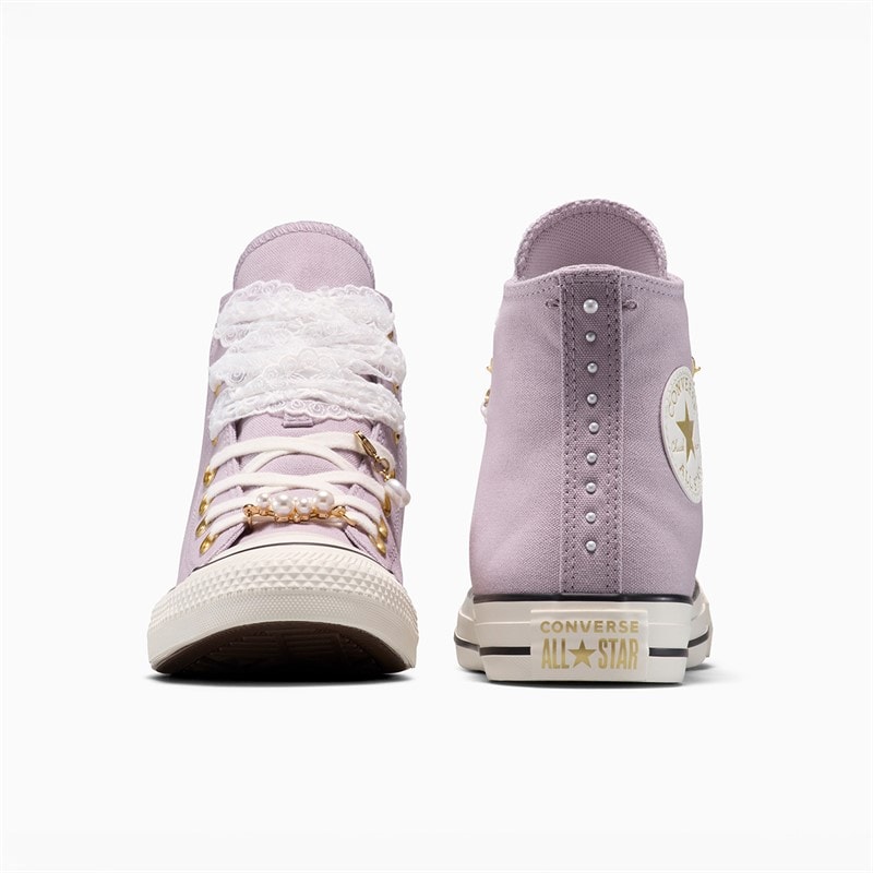 Converse Womens Chuck Taylor All Star Hi Charms Trainers Frozen Thistle/Egret/Black - Image 3