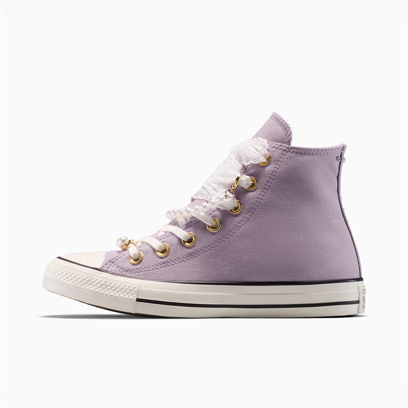 Converse Womens Chuck Taylor All Star Hi Charms Trainers Frozen Thistle/Egret/Black - Image 5