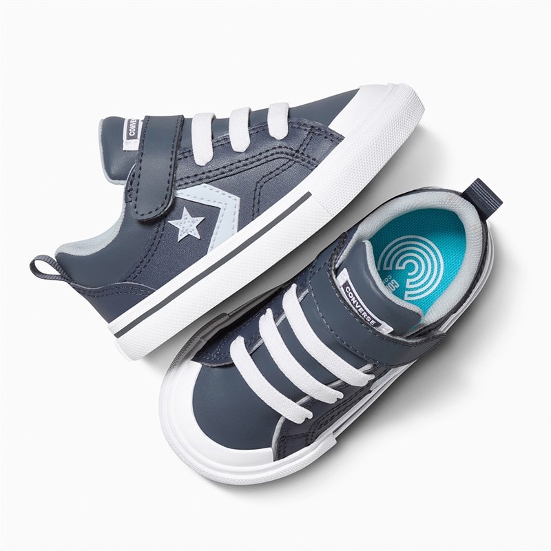 Converse Infant Pro Blaze Strap Easy-On Trainers Cold Stare/Just Chill/White - Image 4