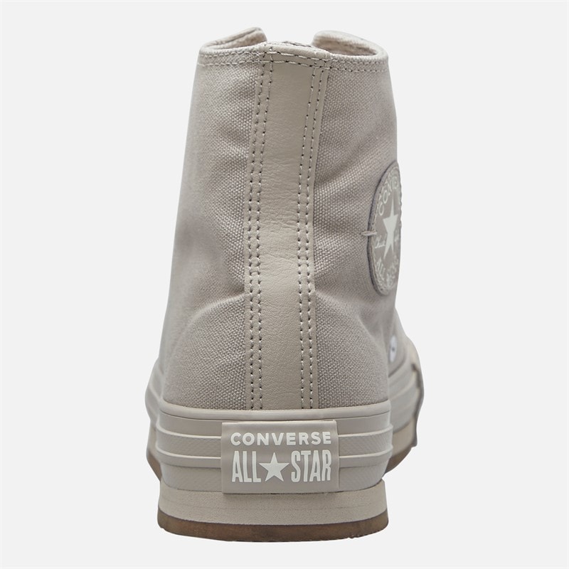 Converse Junior Chuck Taylor All Star Hi EVA Lift Platform Monochrome Trainers Papyrus/Papyrus/Papyrus - Image 3