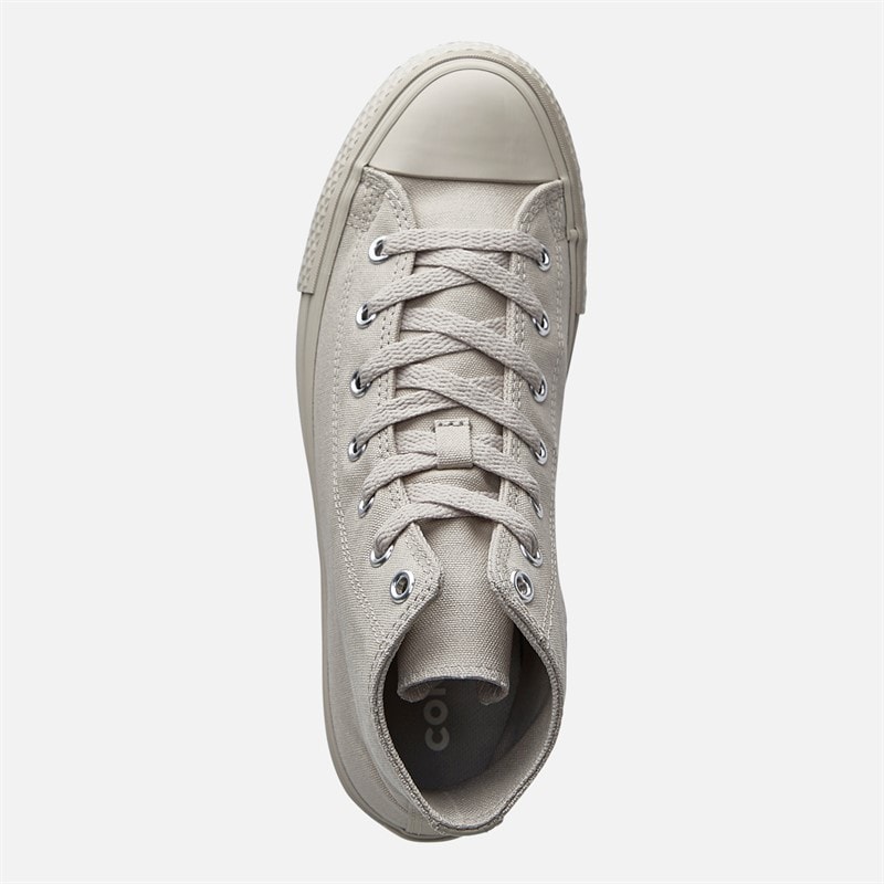 Converse Junior Chuck Taylor All Star Hi EVA Lift Platform Monochrome Trainers Papyrus/Papyrus/Papyrus - Image 4
