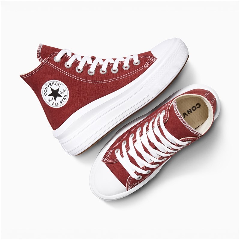 Converse Womens Chuck Taylor All Star Move Platform Trainers Rottin Apple/White/Black - Image 2