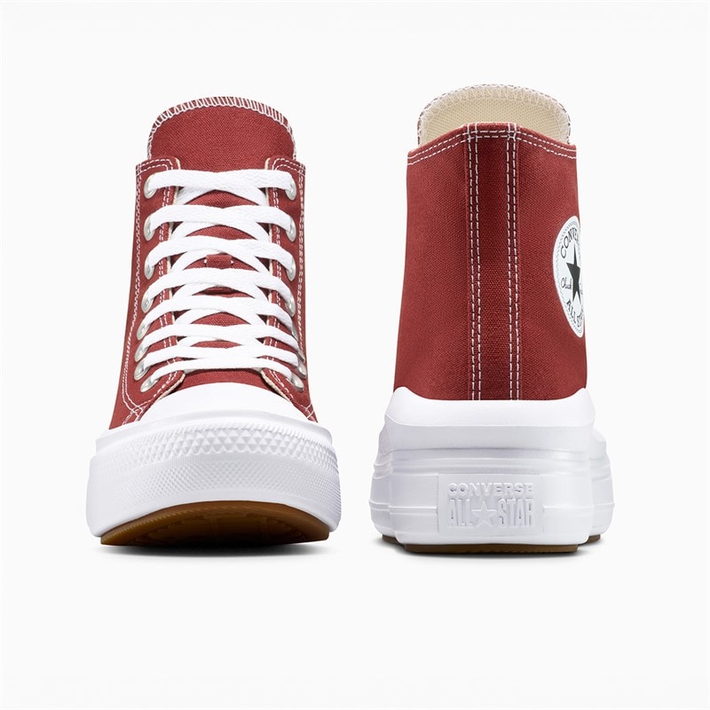 Converse Womens Chuck Taylor All Star Move Platform Trainers Rottin Apple/White/Black - Image 3