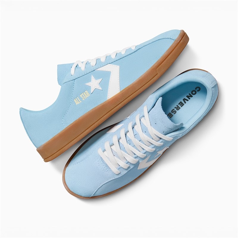 Converse All Star Classic Trainer Suede Trainers Blue It/Vintage White/Gum - Image 4