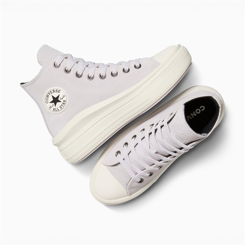 Converse Womens Chuck Taylor All Star Move Platform Suede Trainers Bone Cold/Egret/Black - Image 4