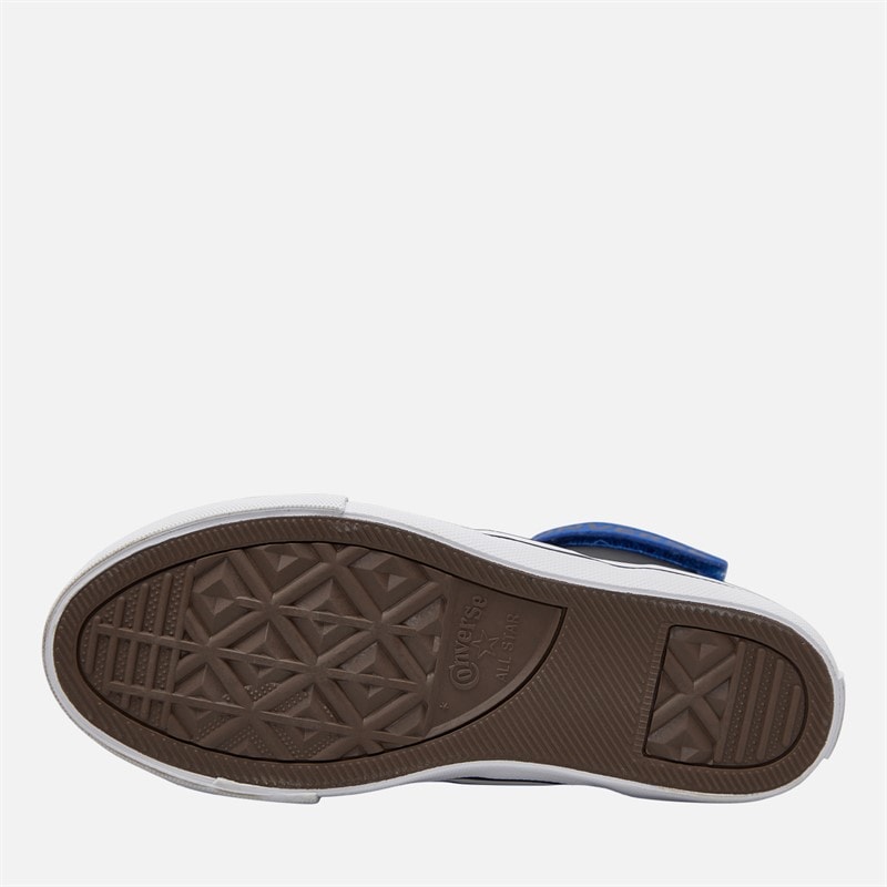Converse Kids Pro Blaze Strap Leather Easy On Trainers Black/Blue/White - Image 2