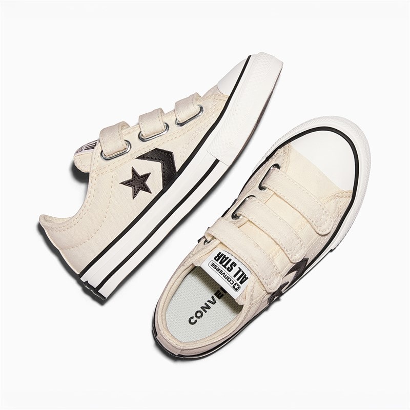 Converse Kids Star Player 76 Easy On Trainers Vintage White/Black/Egret - Image 4