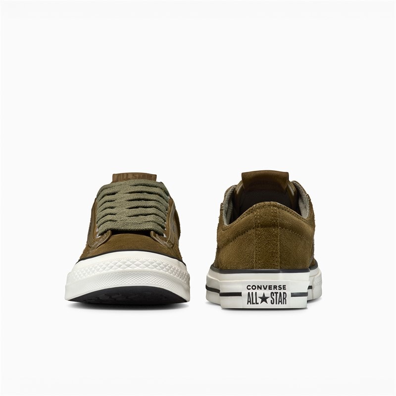 Converse Star Player 76 Suede Trainers Surplus Olive/Utility - Image 3