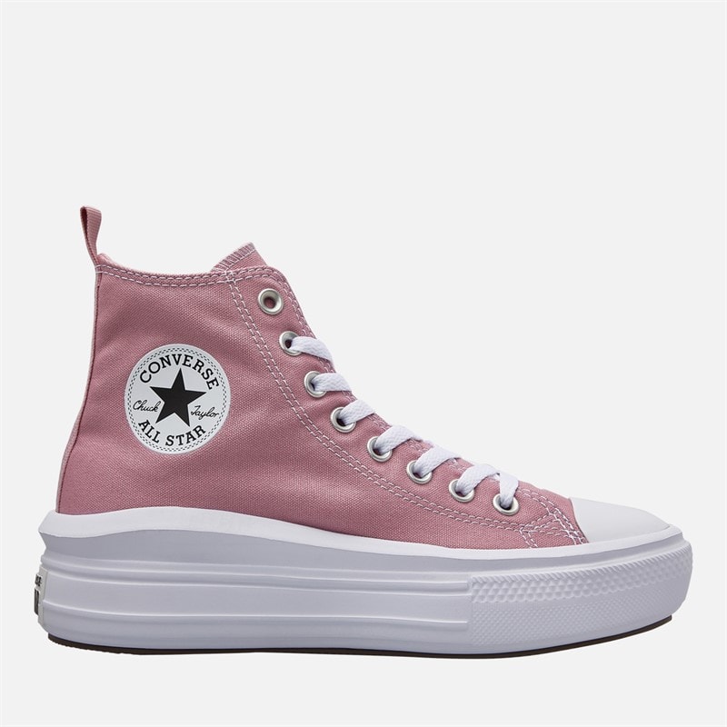 Converse Junior Chuck Taylor All Star Move Platform Trainers Cliffside Rose/White/Black - Image 1