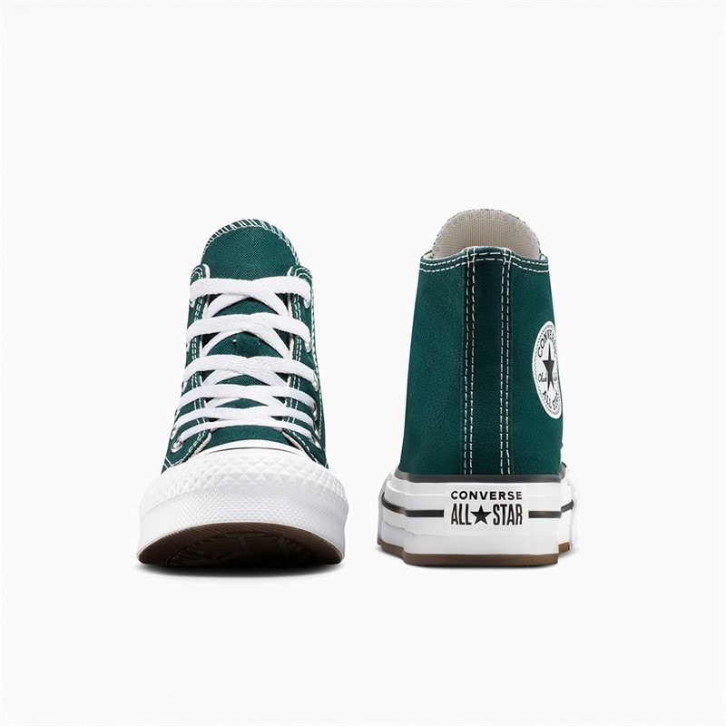 Converse Kids Chuck Taylor All Star Hi Eva Lift Platform Trainers Darkly Jaded/White - Image 3