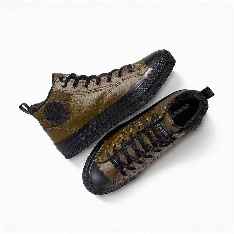 Converse Chuck Taylor All Star Malden Street Mid-Top Boot Trainers Surplus Olive/Black - Image 4
