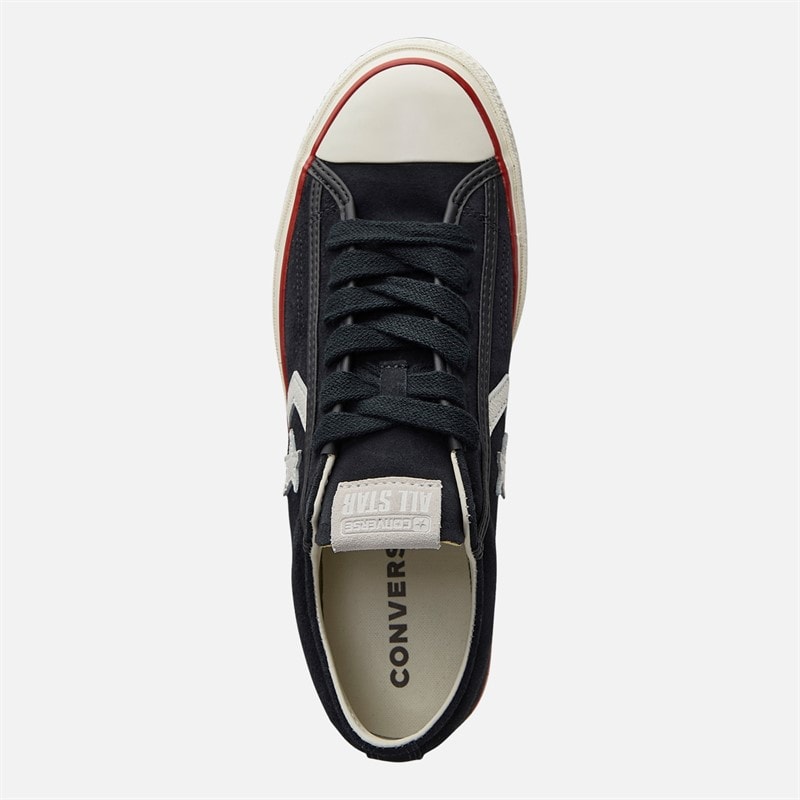 Converse Star Player 76 Suede Trainers Black/Egret/Vintage White - Image 4