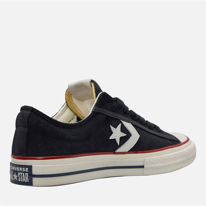 Converse Star Player 76 Suede Trainers Black/Egret/Vintage White - Image 5