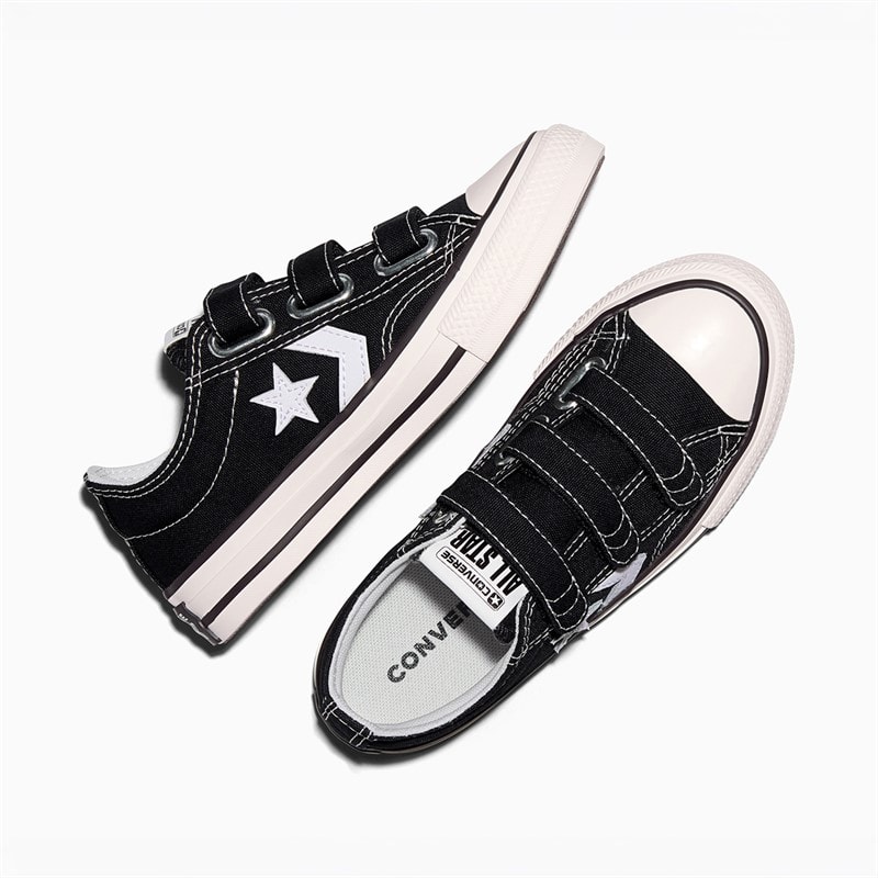 Converse Kids Star Player 76 Easy-On Trainers Black/Vintage White/Egret - Image 4