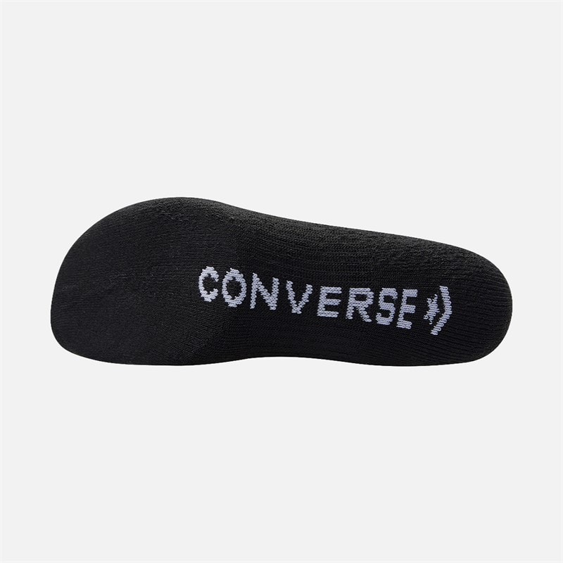 Converse Mens Chevron Logo Five Pack Quarter Socks Black - Image 2
