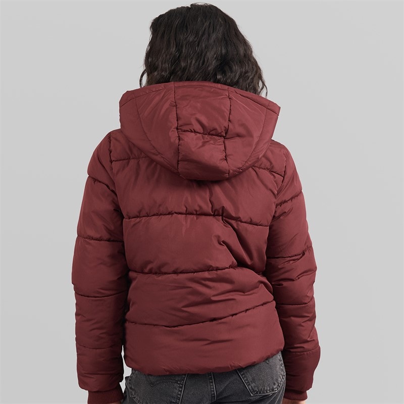 Pieces Womens Janni Short Puffer Jacket Tawny Port - Image 2