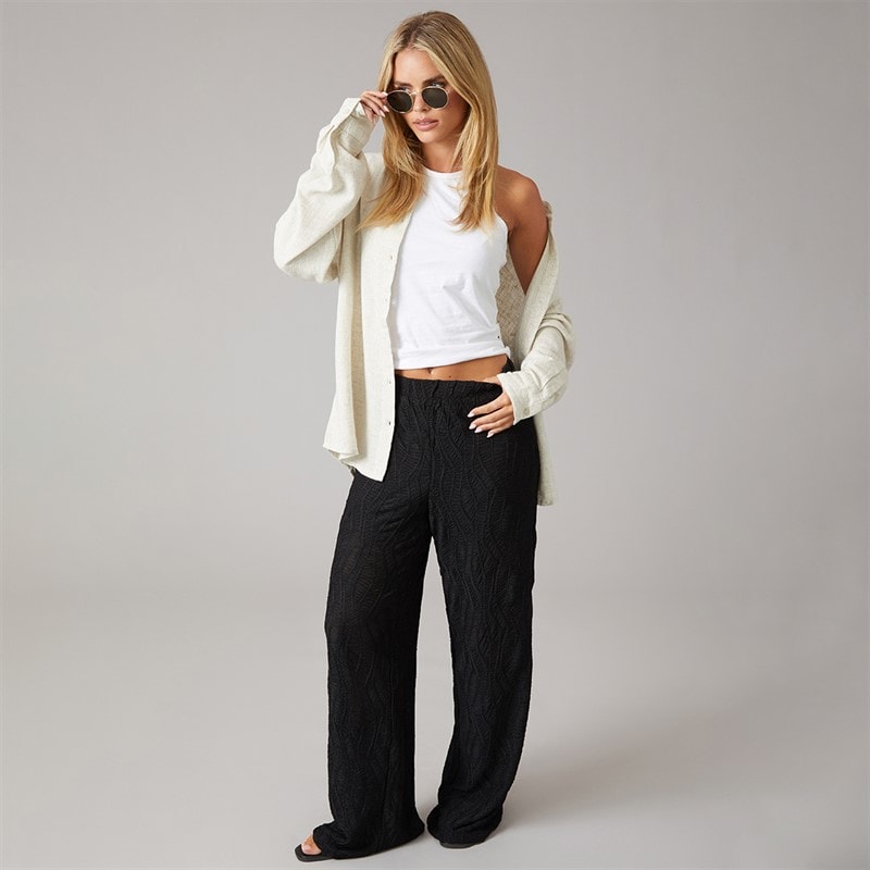 Pieces Womens Odessa Trousers Black - Image 4