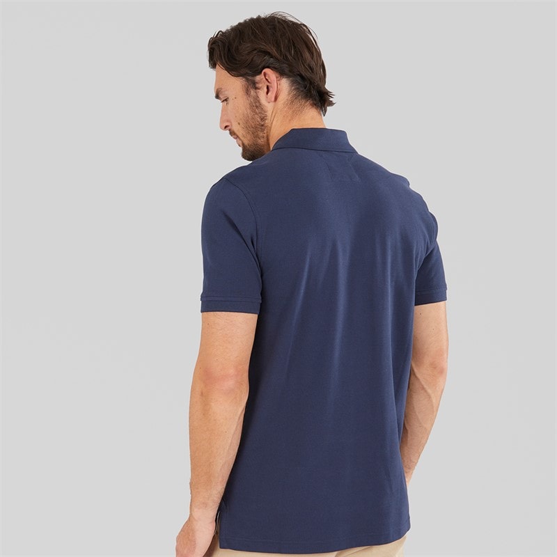 Crew Clothing Mens Melbury Solid Polo Shirt Navy - Image 2
