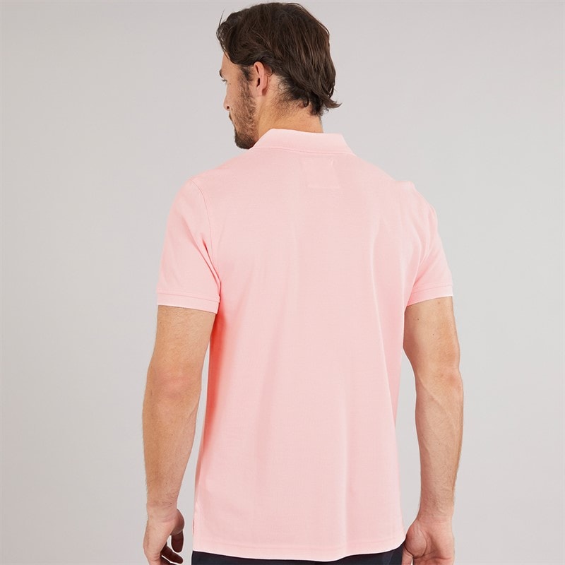Crew Clothing Mens Melbury Solid Polo Shirt Pink - Image 2