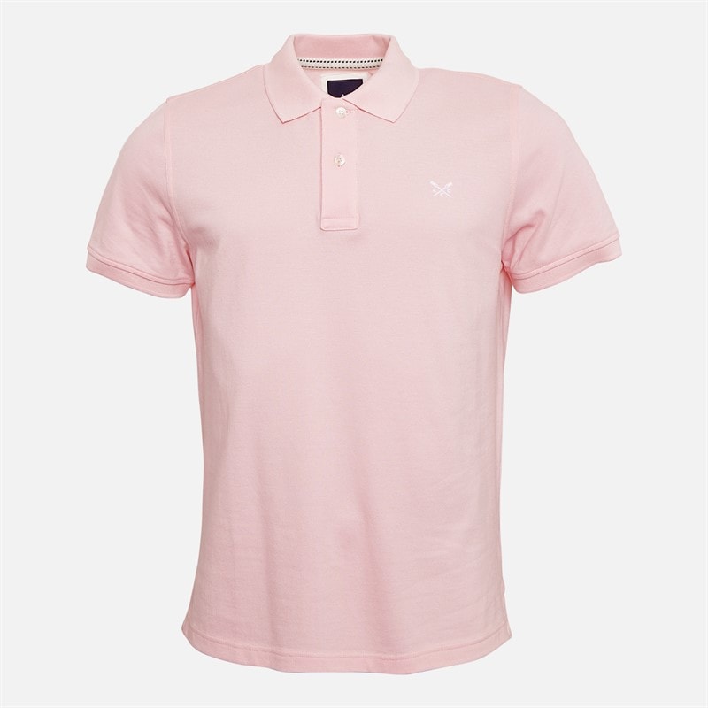 Crew Clothing Mens Melbury Solid Polo Shirt Pink - Image 5