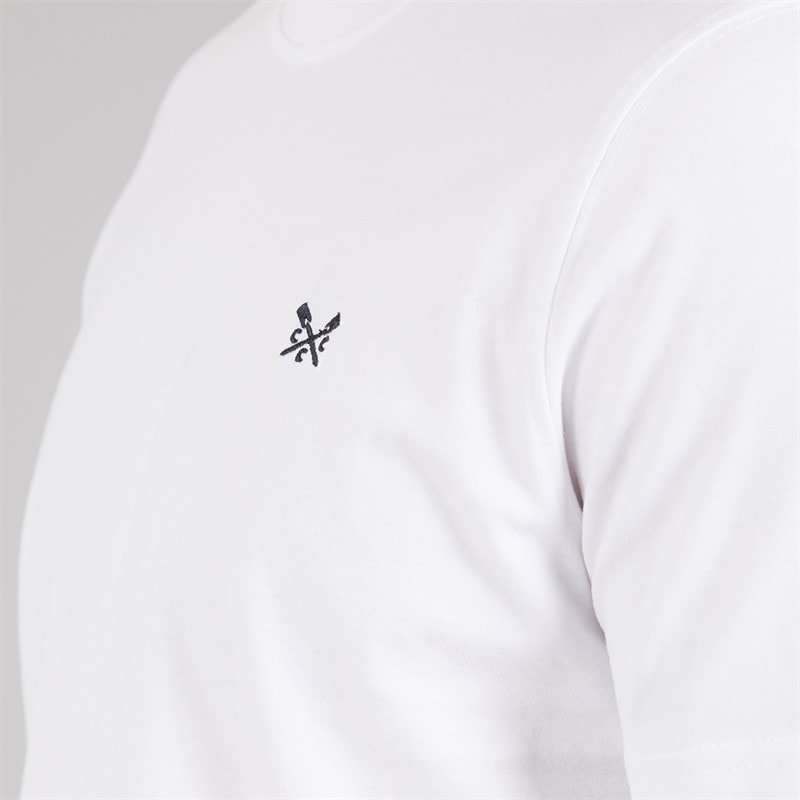 Crew Clothing Mens Round Neck T-Shirt White - Image 3