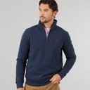 Crew Clothing Mens 1/2 Zip Solid Sweatshirt Navy