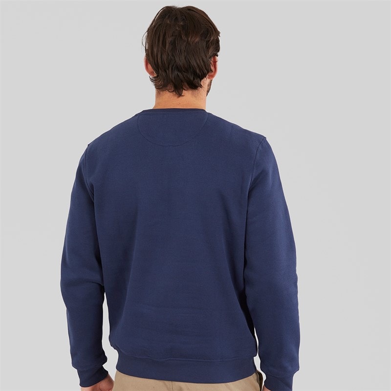 Crew Clothing Mens Crew Neck Sweatshirt Navy - Image 2