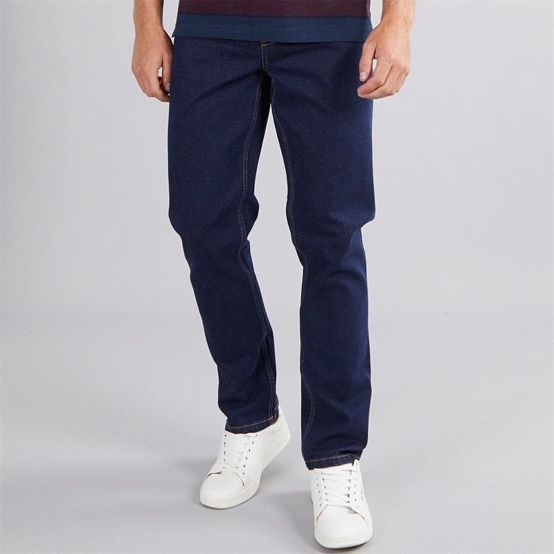Crew Clothing Mens Slim Fit Jeans Dark Indigo - Image 1