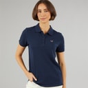 Crew Clothing Womens Exmouth Polo Shirt Navy