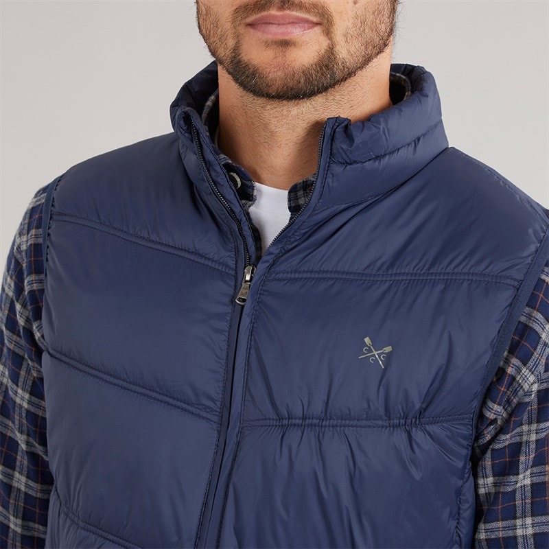 Crew Clothing Mens Lightweight Gilet Navy - Image 3