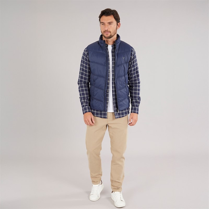 Crew Clothing Mens Lightweight Gilet Navy - Image 4