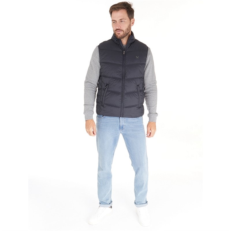 Crew Clothing Mens Light Weight Gilet Black - Image 4