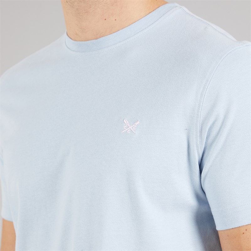 Crew Clothing Mens Round Neck T-Shirt Classic Blue - Image 3