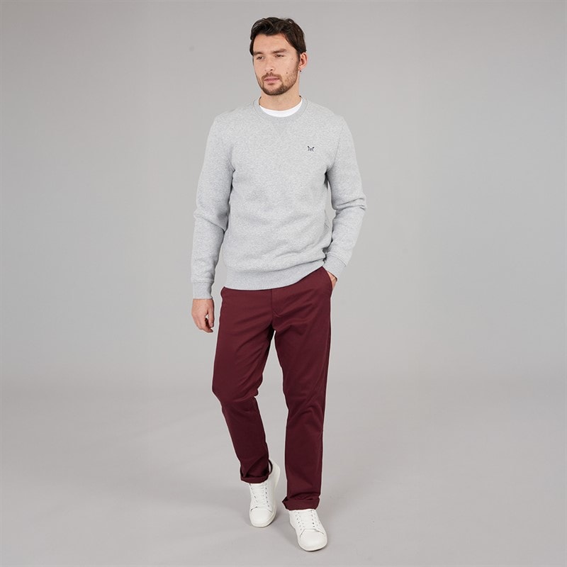 Crew Clothing Mens Crew Neck Sweatshirt Grey Marl - Image 4