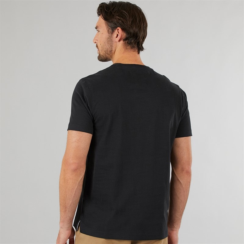 Crew Clothing Mens Round Neck T-Shirt Black - Image 2