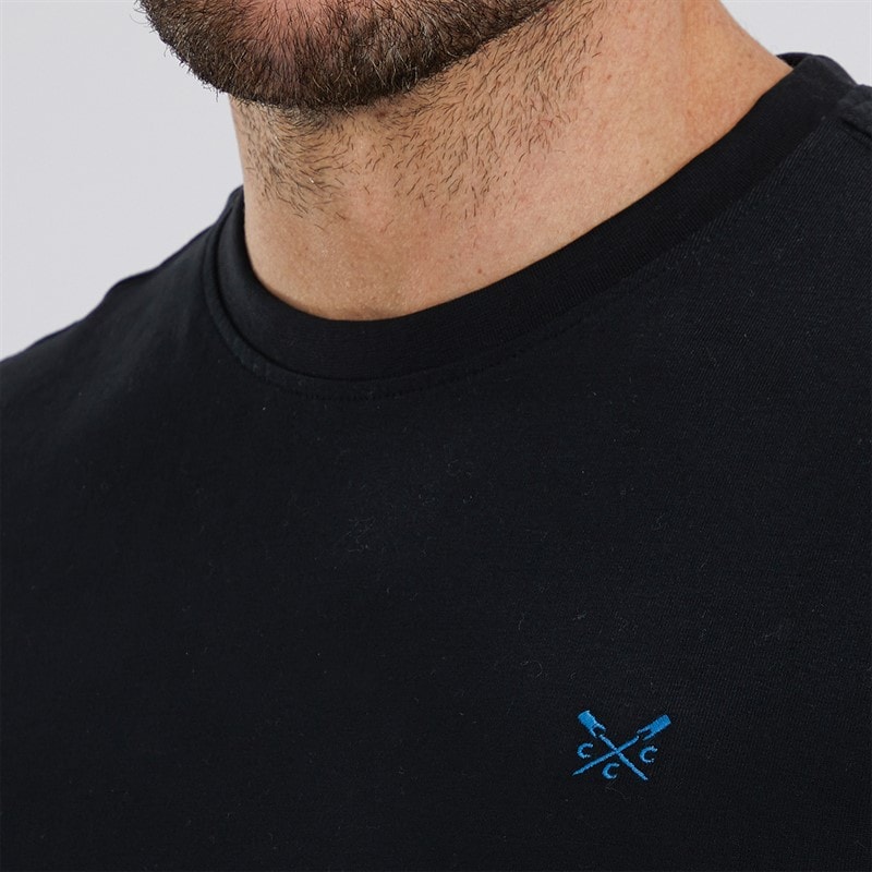 Crew Clothing Mens Round Neck T-Shirt Black - Image 3